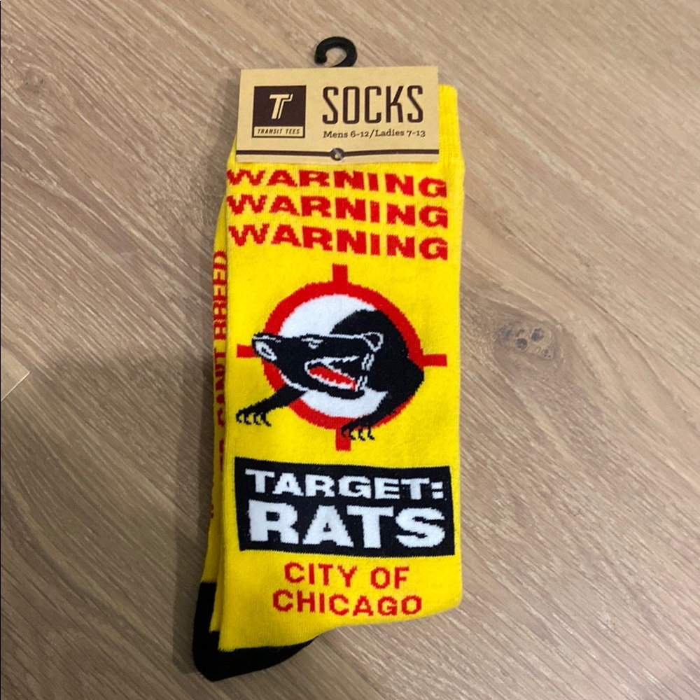 Target Rats Warning Socks - Yellow and Black